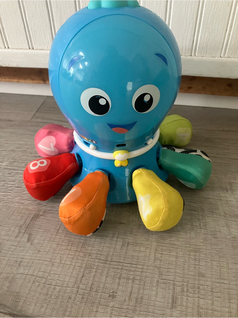 Blue Educational Octopus Toy with Colorful Numbered Arms